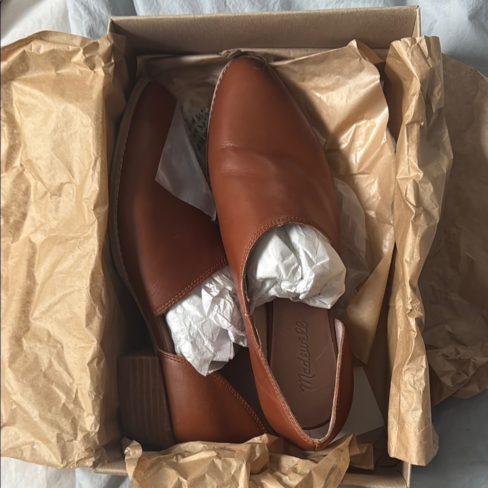 Madewell Brown Leather Slip-On Shoes